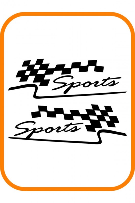 2 Adet Sports Far Üstü Veya Kaporta Sticker - Sağ Ve Sol 30x10 Cm Siyah 2 Adet Sports Far Üstü Veya Kaporta Sticker - Sağ Ve Sol 30x10 Cm Siyah