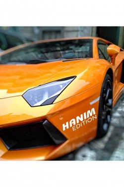 Hanım Edition Oto Sticker Motor Sticker 25x8 Cm Beyaz