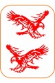2 Adet Kartal Oto Sticker 20x15 Cm Sağ Ve Sol ( Kırmızı ) 2 Adet Kartal Oto Sticker 20x15 Cm Sağ Ve Sol ( Kırmızı )