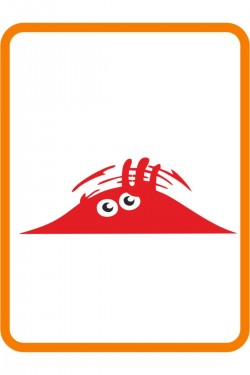 Bagajdan Bakan Şaşkın Hayalet Oto Sticker 30x10 Cm Kırmızı