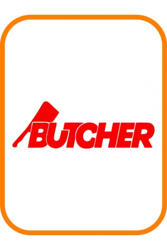 '' Butcher - Kasap '' Oto Sticker Motor Sticker 20x7 Cm Kırmızı
