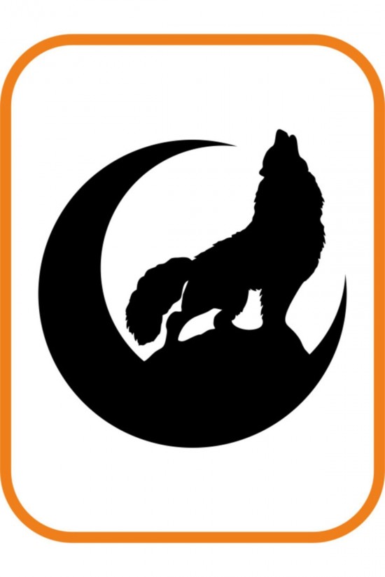 Bozkurt Hilal Oto Sticker 20x20 Cm Siyah