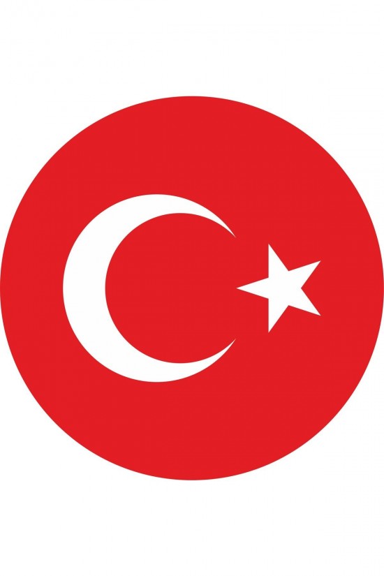Türk Bayrağı Yuvarlak Arma 5x5 Cm Oto Sticker Baskes