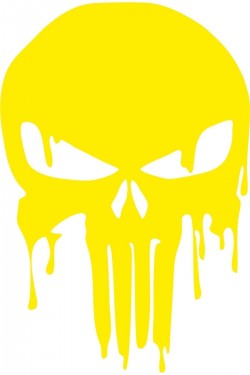 Punısher Marvel Oto Sticker Sarı