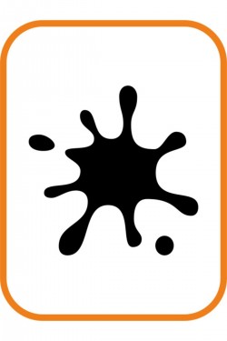 Çamur Lekesi Oto Sticker 12x12 Cm Siyah