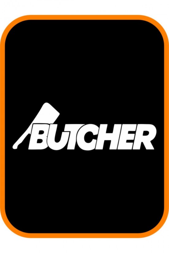 '' Butcher - Kasap '' Oto Sticker Motor Sticker 20x7 Cm Beyaz '' Butcher - Kasap '' Oto Sticker Motor Sticker 20x7 Cm Beyaz