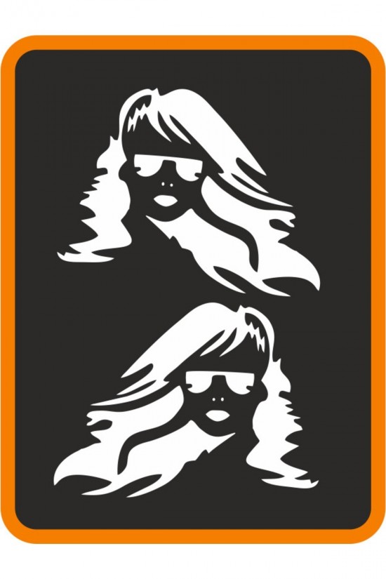 Kadın Madonna 2 Adet Sağ-sol Takım Ticari Araç Oto Sticker 40x30 Cm Beyaz