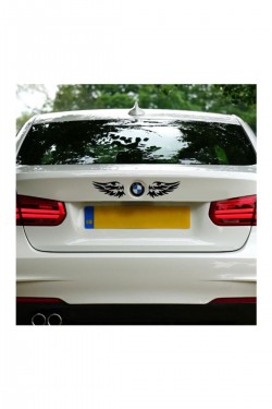 Kanat Logo Oto Sticker 30x7 Cm Kırmızı