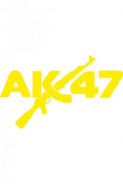 Ak47 Logo Silah Logo Oto Sticker Sarı