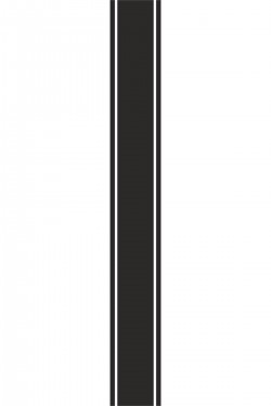 Kaput Çift Şerit Sticker Oto Sticker Siyah