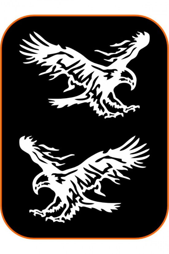 2 Adet Kartal Oto Sticker 20x15 Cm Sağ Ve Sol ( Beyaz ) 2 Adet Kartal Oto Sticker 20x15 Cm Sağ Ve Sol ( Beyaz )