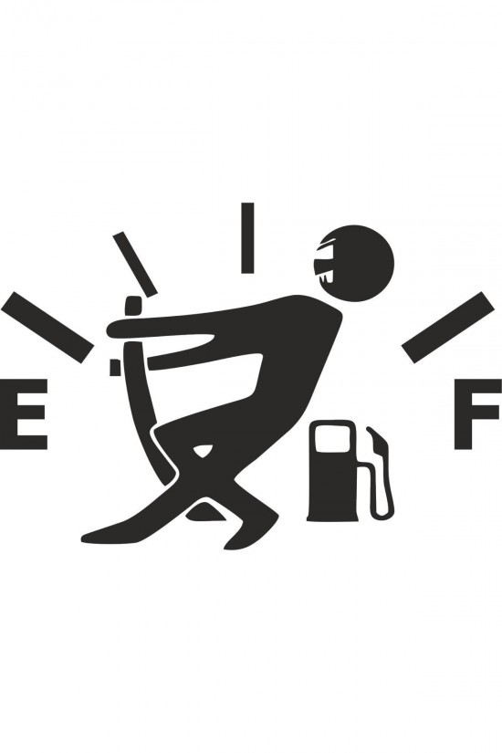 Yakıt Göstergesi Depo Kapağı Sticker Siyah