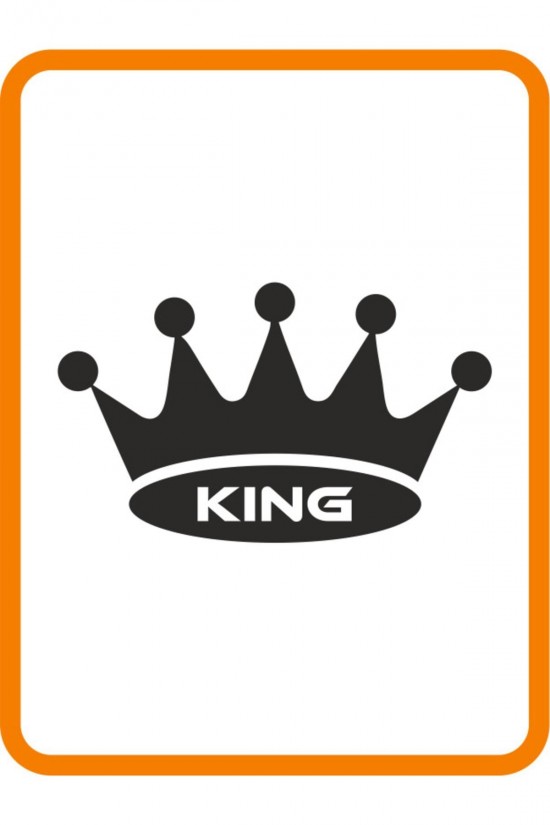 King - Kral Oto Sticker Motor Sticker 25x15 Cm Siyah