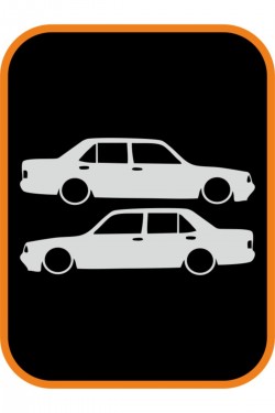 Tofaş Sağ-sol Takım 2 Adet Oto Sticker 25x8 Cm Beyaz