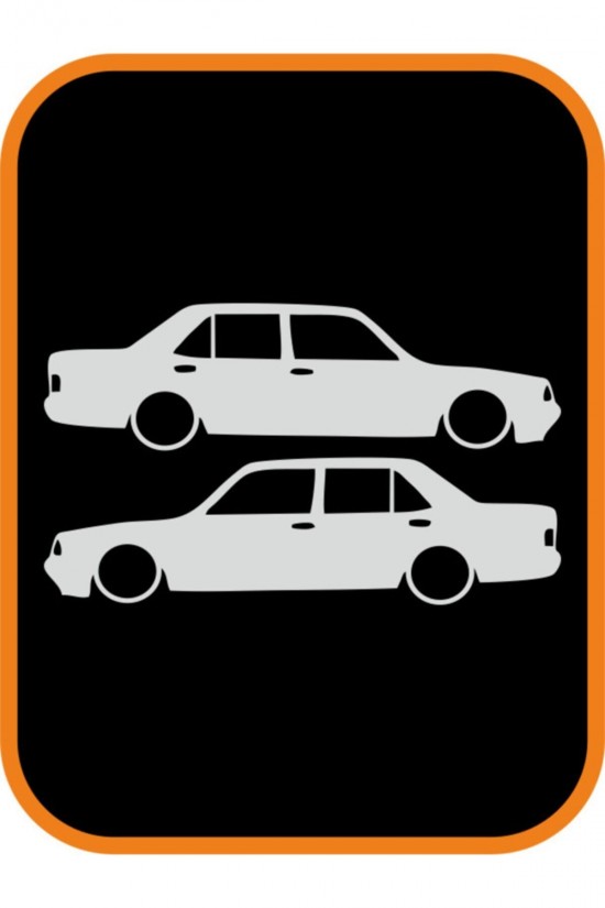 Tofaş Sağ-sol Takım 2 Adet Oto Sticker 25x8 Cm Beyaz