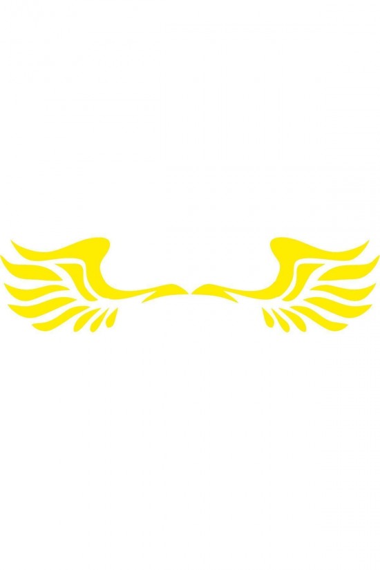 Angels Kanat Yan Ayna Kanat Oto Sticker Sarı Angels Kanat Yan Ayna Kanat Oto Sticker Sarı