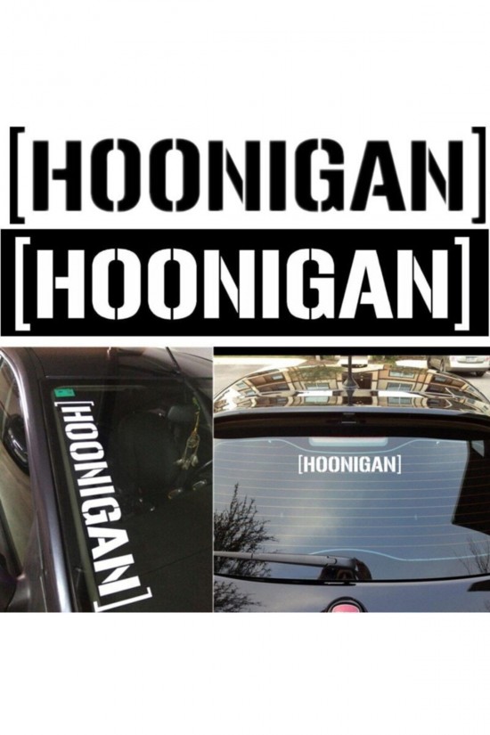 Honnıgan Oto Sticker 30x10 Cm Beyaz