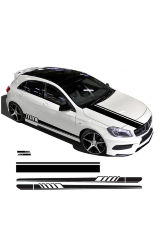 Ürün İçeriği: 2 Adet Sağ ve Sol Dikiz Aynalar İçin Şerit Sticker.; ; 2 Adet Sağ ve Sol Kapı Altları İçin Sticker.; ; 1 Adet Kaput Şerit Sticker.; ; Renk: Siyah Ürünler Üzerinde Transfer Bandı İle Beraber Gelmektedir.; ; Uygulama Esnasında Mağazamızdan Des