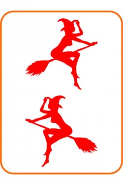 Cadı 2 Adet Sağ Ve Sol Oto Sticker Motor Sticker 15x15 Cm Kırmızı