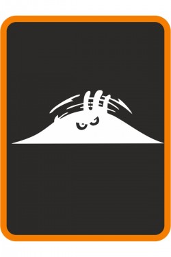 Bagajdan Bakan Kızgın Hayalet Oto Sticker 30x10 Cm Beyaz