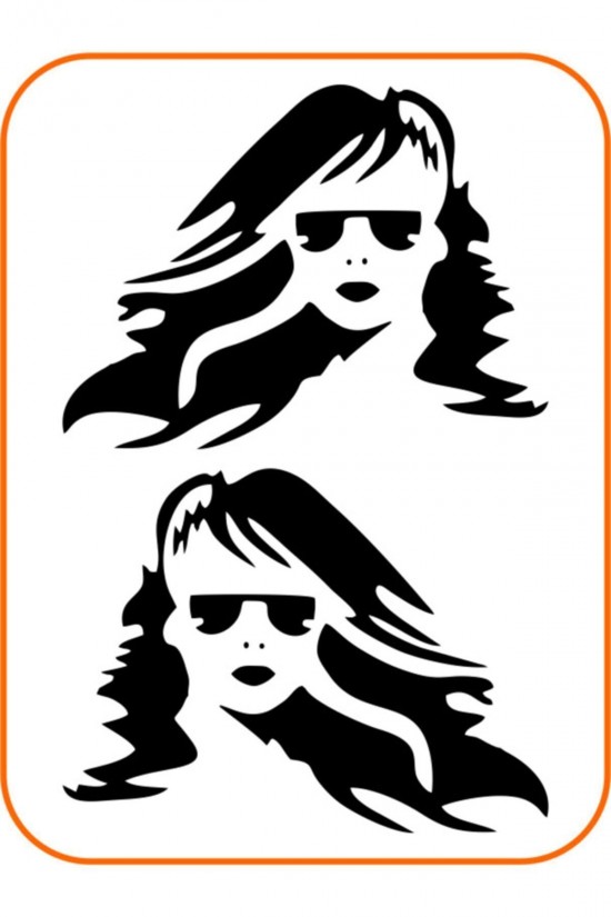 Kadın Madonna 2 Adet Sağ-sol Takım Ticari Araç Oto Sticker 30x23 Cm Siyah Kadın Madonna 2 Adet Sağ-sol Takım Ticari Araç Oto Sticker 30x23 Cm Siyah