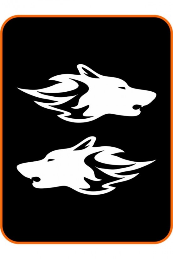 Kurt 2 Adet Sağ Ve Sol Araba Oto Sticker 24x10 Cm Beyaz