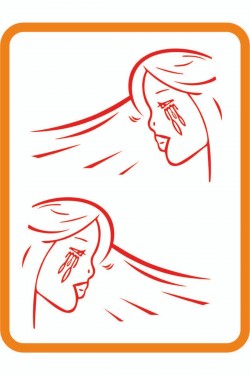 Ağlayan Kadın Ticari Araçlar Sağ-sol 2 Adet Takım Oto Sticker 30x20 Cm Kırmızı