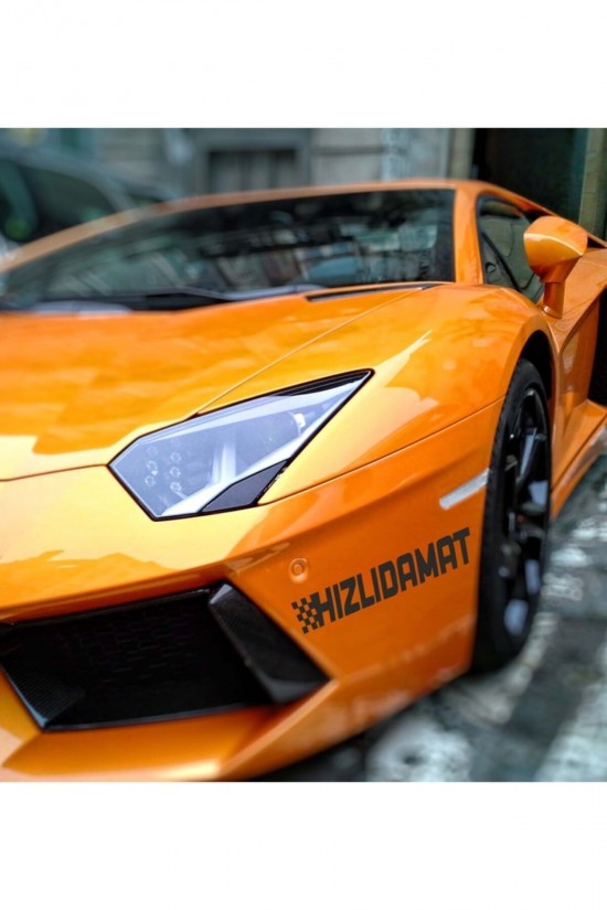 Hızlı Damat Oto Sticker 30x6 Cm Siyah