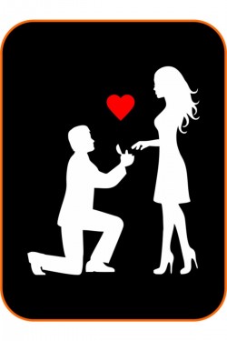 Kalpli Teklif Sevgili Oto Sticker 18x15 Cm Beyaz