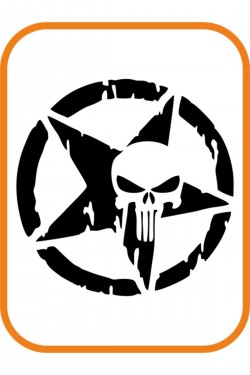 Army Punısher Oto Sticker Siyah Army Punısher Oto Sticker Siyah