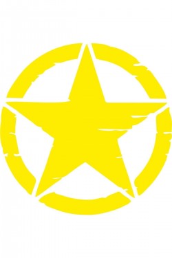 Army Yıldız Oto Sticker Sarı