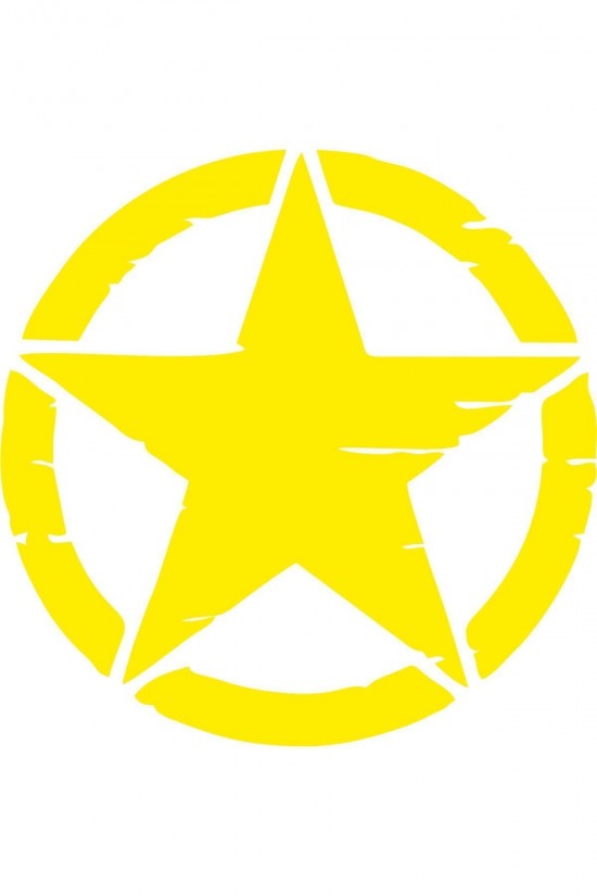 Army Yıldız Oto Sticker Sarı
