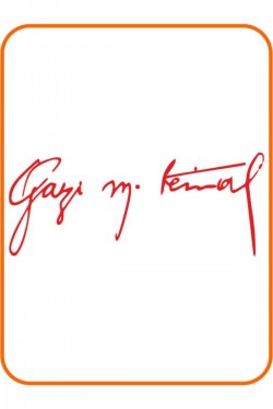 Atatürk Gazi Imza Oto Sticker 24x12 Cm Kırmızı