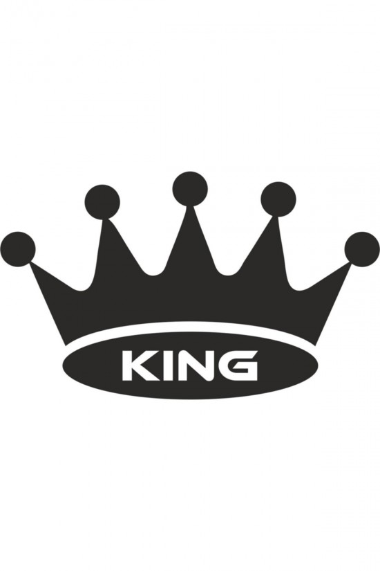 Kral Tacı Oto Sticker 20x20 Cm Siyah