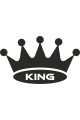 Kral Tacı Oto Sticker 20x20 Cm Siyah