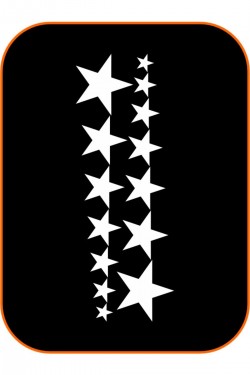 14'lü Sıralı Yıldız Oto Sticker 40x15 Cm Beyaz