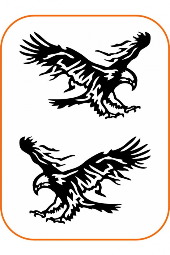 2 Adet Kartal Oto Sticker 20x15 Cm Sağ Ve Sol ( Siyah ) 2 Adet Kartal Oto Sticker 20x15 Cm Sağ Ve Sol ( Siyah )
