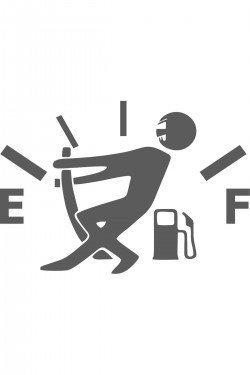 Yakıt Göstergesi Depo Kapağı Sticker Beyaz