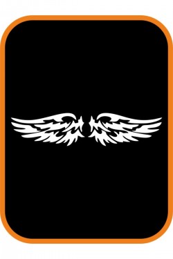 Kanat Logo Oto Sticker 30x7 Cm Beyaz