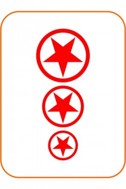 Üçlü Yıldız Oto Sticker 20x10 Cm Kırmızı Üçlü Yıldız Oto Sticker 20x10 Cm Kırmızı