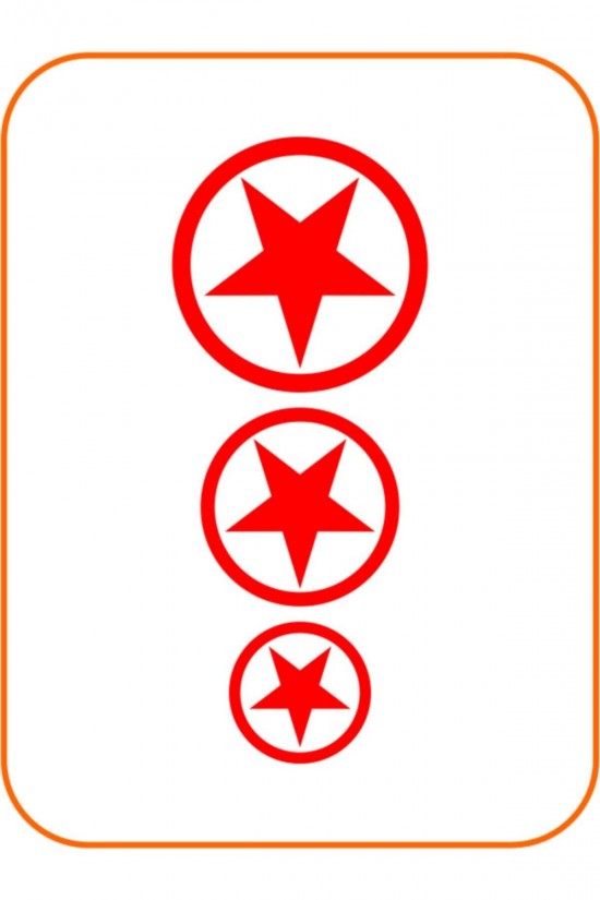 Üçlü Yıldız Oto Sticker 20x10 Cm Kırmızı Üçlü Yıldız Oto Sticker 20x10 Cm Kırmızı