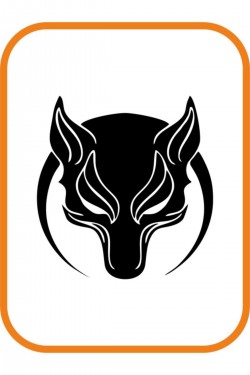 Börü Kurt Hilal Oto Sticker 20x20 Cm Siyah