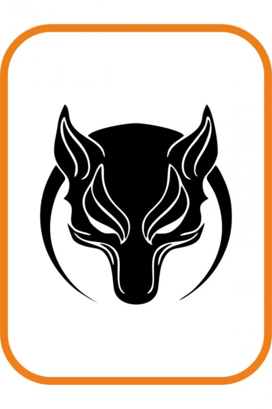 Börü Kurt Hilal Oto Sticker 20x20 Cm Siyah