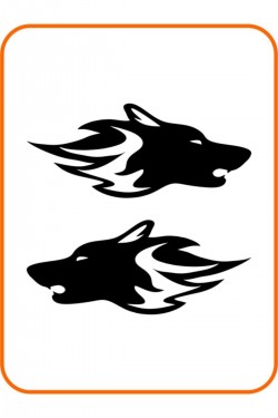 Kurt 2 Adet Sağ Ve Sol Araba Oto Sticker 24x10 Cm Siyah Kurt 2 Adet Sağ Ve Sol Araba Oto Sticker 24x10 Cm Siyah