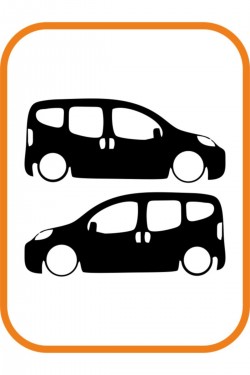 2 Adet Fiorino - Nemo - Bibper Araç Silüeit Sağ-sol Takım 20x9 Cm Siyah