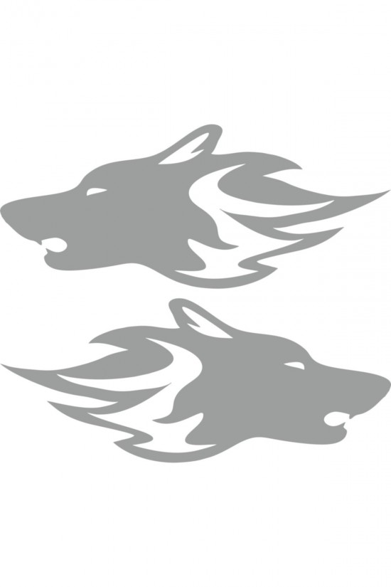 Oto Sticker Sağ Ve Sol Takım 24x10 Cm Beyaz