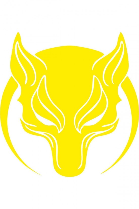 Kurt Hilal Türk Yazılı Oto Sticker Sarı