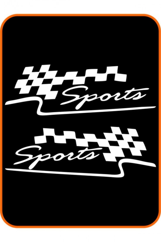 2 Adet Sports Far Üstü Veya Kaporta Sticker - Sağ Ve Sol 30x10 Cm Beyaz 2 Adet Sports Far Üstü Veya Kaporta Sticker - Sağ Ve Sol 30x10 Cm Beyaz