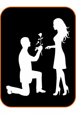 Çiçekli Teklif Sevgili Oto Sticker 18x15 Cm Beyaz Çiçekli Teklif Sevgili Oto Sticker 18x15 Cm Beyaz