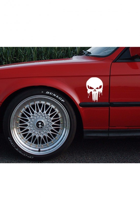 Punısher Marvel Oto Sticker 22x15 Cm Beyaz Punısher Marvel Oto Sticker 22x15 Cm Beyaz